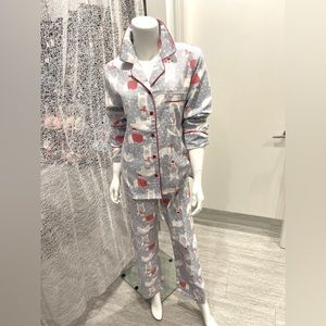 ✨BRAND NWT✨ KayAnna Printed Flannel Pajamas Set Sz Large Polar Bears 🐻‍❄️
